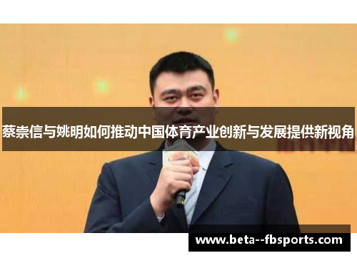 蔡崇信与姚明如何推动中国体育产业创新与发展提供新视角